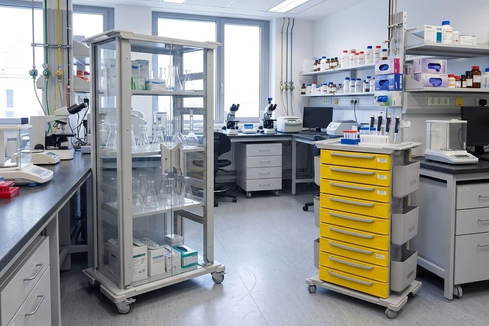 Armários para laboratório: o que guardar em cada tipo e como escolher