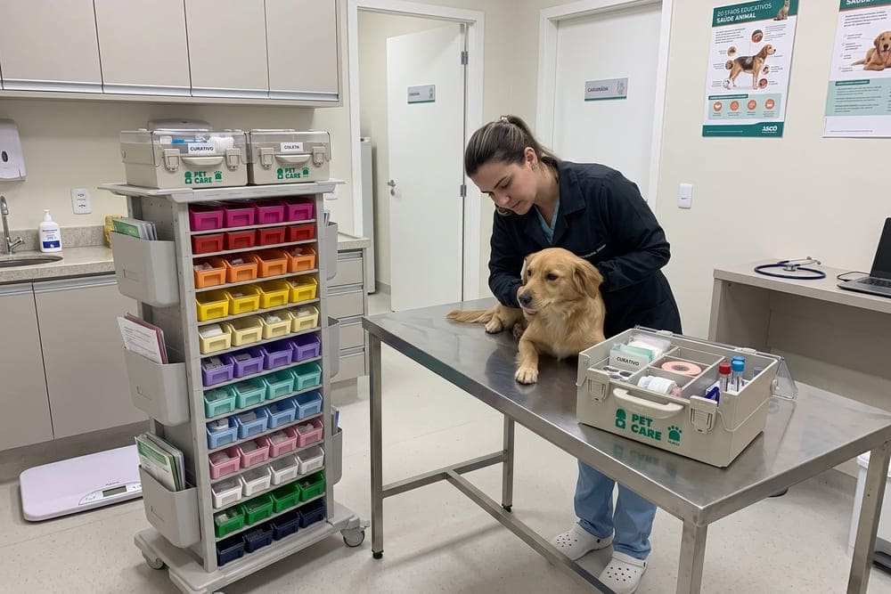 Organizadores para clínica veterinária: usos em kits, internação e atendimento